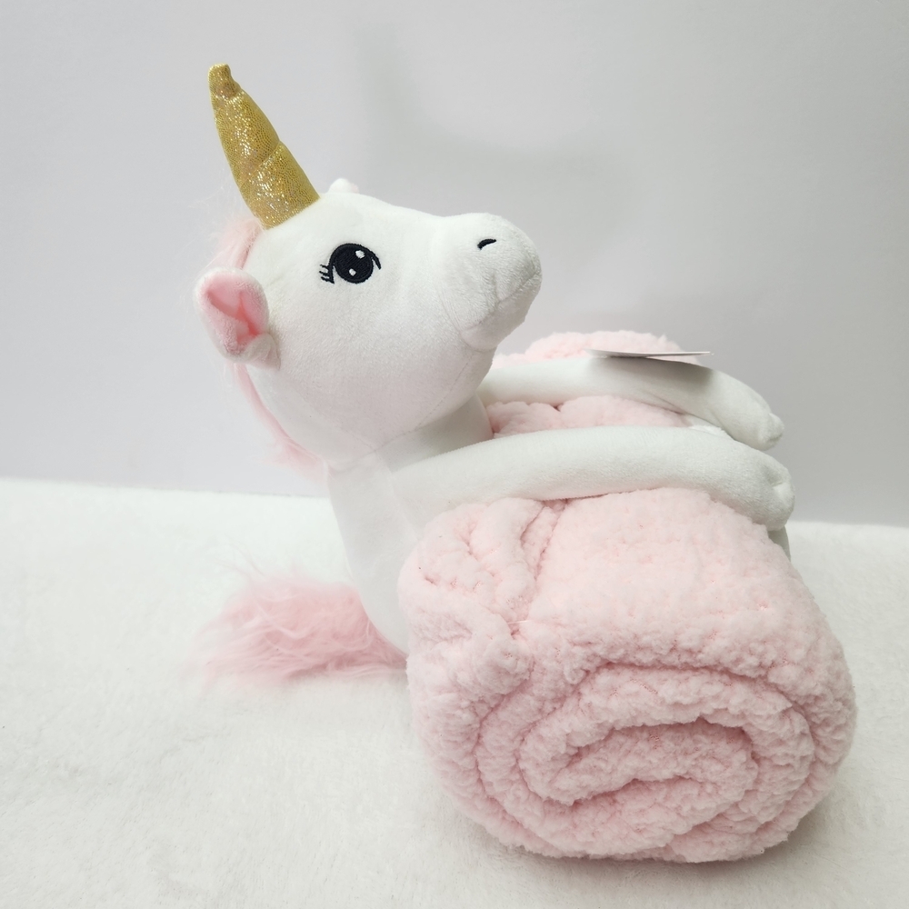 Disney Pink Princess Robe with Unicorn Blanket Set - Picture 7 of 9